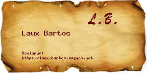Laux Bartos névjegykártya